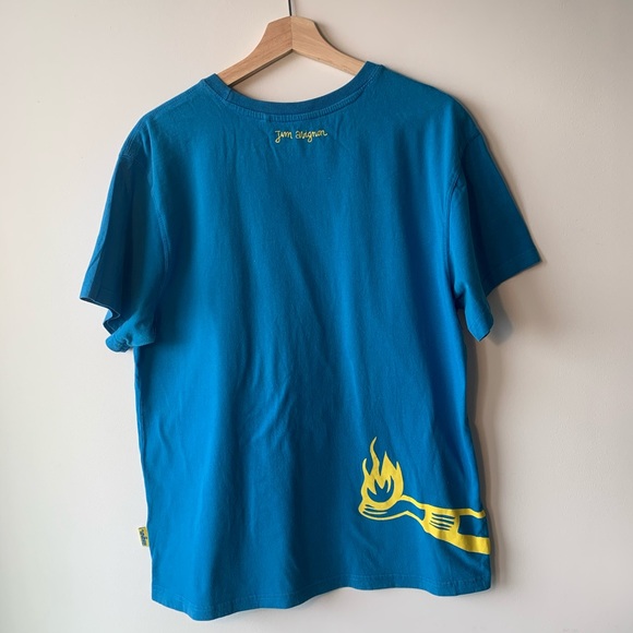 Bright Blue Vintage Jim Avignon Tiki Guy T-shirt - Picture 2 of 8